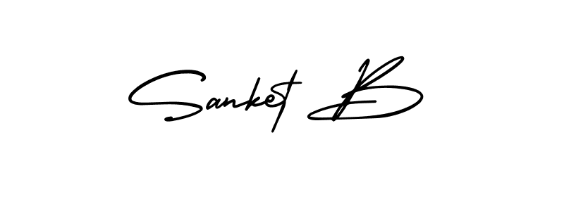 Best and Professional Signature Style for Sanket B. AmerikaSignatureDemo-Regular Best Signature Style Collection. Sanket B signature style 3 images and pictures png