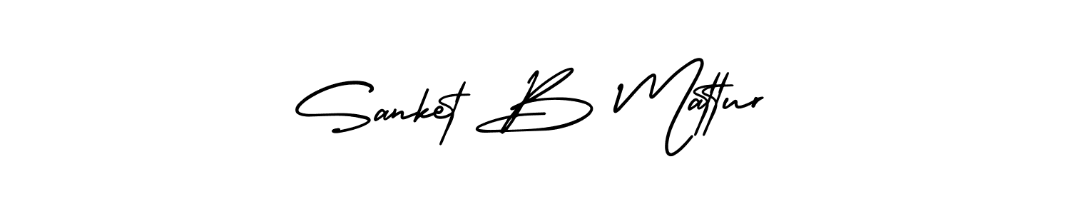 if you are searching for the best signature style for your name Sanket B Mattur. so please give up your signature search. here we have designed multiple signature styles  using AmerikaSignatureDemo-Regular. Sanket B Mattur signature style 3 images and pictures png