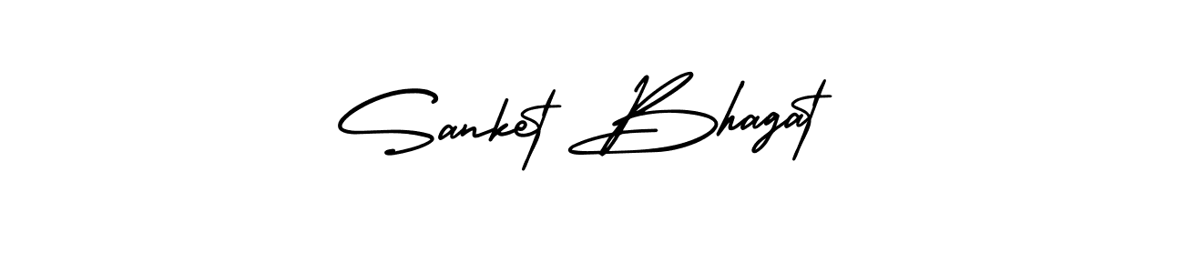 Sanket Bhagat stylish signature style. Best Handwritten Sign (AmerikaSignatureDemo-Regular) for my name. Handwritten Signature Collection Ideas for my name Sanket Bhagat. Sanket Bhagat signature style 3 images and pictures png