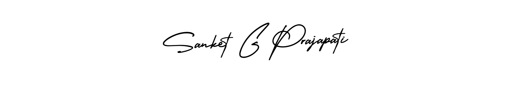 The best way (AmerikaSignatureDemo-Regular) to make a short signature is to pick only two or three words in your name. The name Sanket G Prajapati include a total of six letters. For converting this name. Sanket G Prajapati signature style 3 images and pictures png
