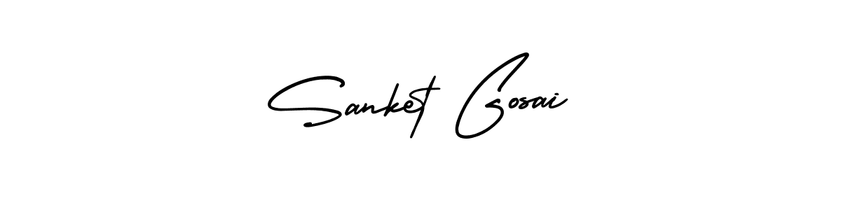 Make a short Sanket Gosai signature style. Manage your documents anywhere anytime using AmerikaSignatureDemo-Regular. Create and add eSignatures, submit forms, share and send files easily. Sanket Gosai signature style 3 images and pictures png