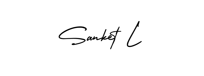 Make a short Sanket L signature style. Manage your documents anywhere anytime using AmerikaSignatureDemo-Regular. Create and add eSignatures, submit forms, share and send files easily. Sanket L signature style 3 images and pictures png