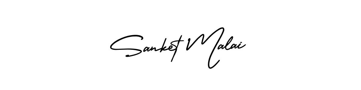 Similarly AmerikaSignatureDemo-Regular is the best handwritten signature design. Signature creator online .You can use it as an online autograph creator for name Sanket Malai. Sanket Malai signature style 3 images and pictures png