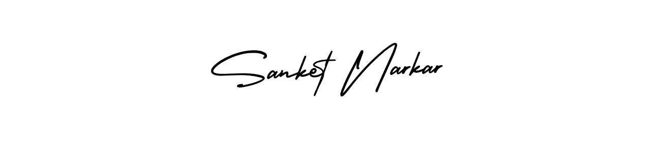 Create a beautiful signature design for name Sanket Narkar. With this signature (AmerikaSignatureDemo-Regular) fonts, you can make a handwritten signature for free. Sanket Narkar signature style 3 images and pictures png