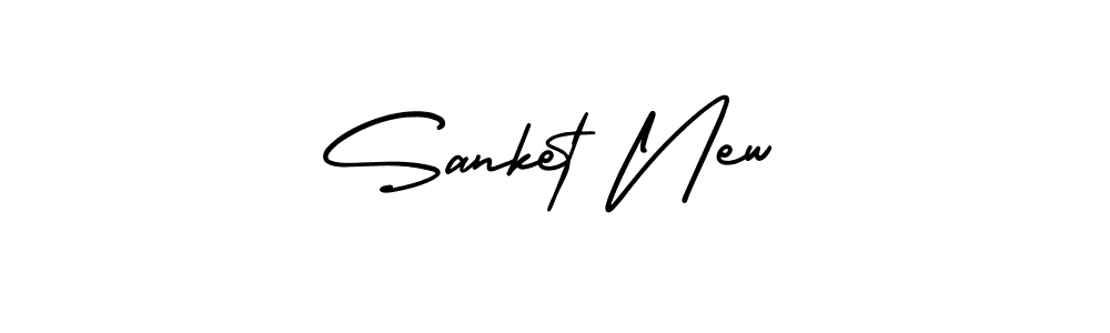 Sanket New stylish signature style. Best Handwritten Sign (AmerikaSignatureDemo-Regular) for my name. Handwritten Signature Collection Ideas for my name Sanket New. Sanket New signature style 3 images and pictures png