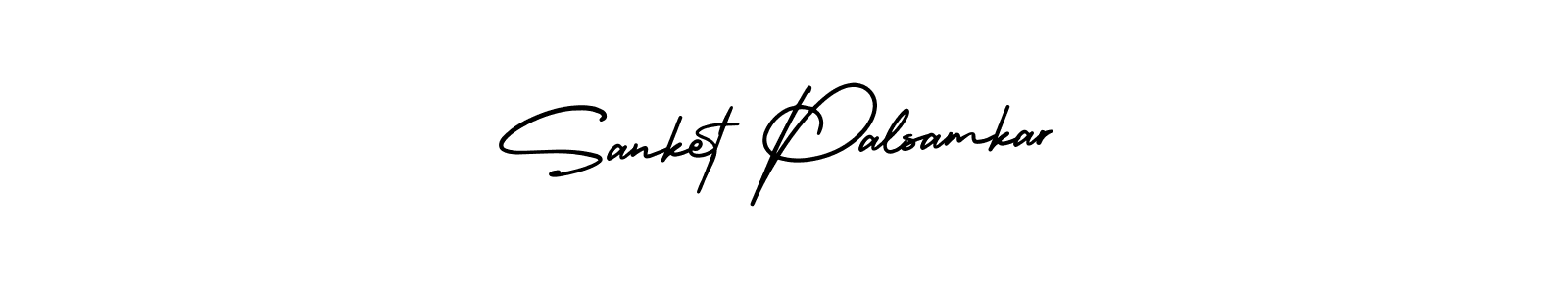 How to Draw Sanket Palsamkar signature style? AmerikaSignatureDemo-Regular is a latest design signature styles for name Sanket Palsamkar. Sanket Palsamkar signature style 3 images and pictures png