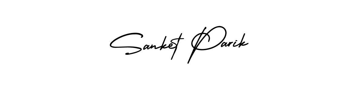 How to make Sanket Parik name signature. Use AmerikaSignatureDemo-Regular style for creating short signs online. This is the latest handwritten sign. Sanket Parik signature style 3 images and pictures png