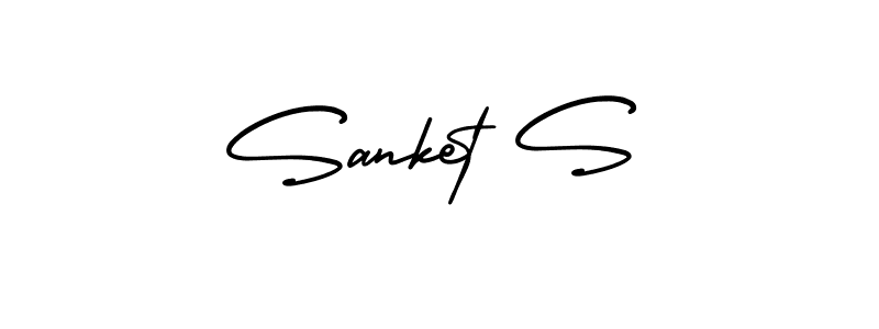 if you are searching for the best signature style for your name Sanket S. so please give up your signature search. here we have designed multiple signature styles  using AmerikaSignatureDemo-Regular. Sanket S signature style 3 images and pictures png