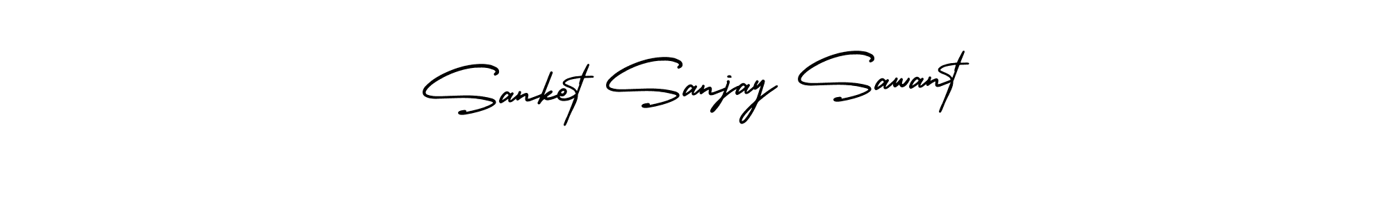 How to Draw Sanket Sanjay Sawant signature style? AmerikaSignatureDemo-Regular is a latest design signature styles for name Sanket Sanjay Sawant. Sanket Sanjay Sawant signature style 3 images and pictures png