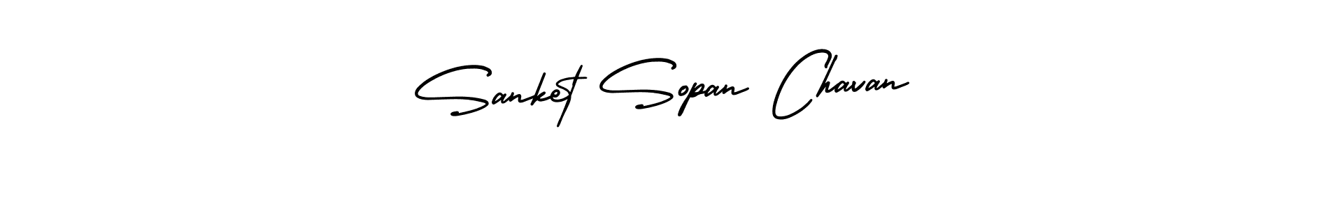 Sanket Sopan Chavan stylish signature style. Best Handwritten Sign (AmerikaSignatureDemo-Regular) for my name. Handwritten Signature Collection Ideas for my name Sanket Sopan Chavan. Sanket Sopan Chavan signature style 3 images and pictures png