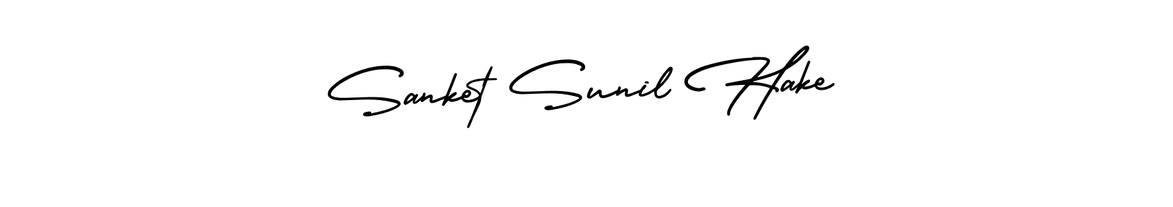 AmerikaSignatureDemo-Regular is a professional signature style that is perfect for those who want to add a touch of class to their signature. It is also a great choice for those who want to make their signature more unique. Get Sanket Sunil Hake name to fancy signature for free. Sanket Sunil Hake signature style 3 images and pictures png