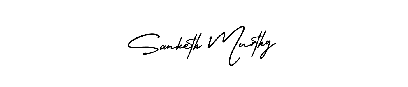 This is the best signature style for the Sanketh Murthy name. Also you like these signature font (AmerikaSignatureDemo-Regular). Mix name signature. Sanketh Murthy signature style 3 images and pictures png