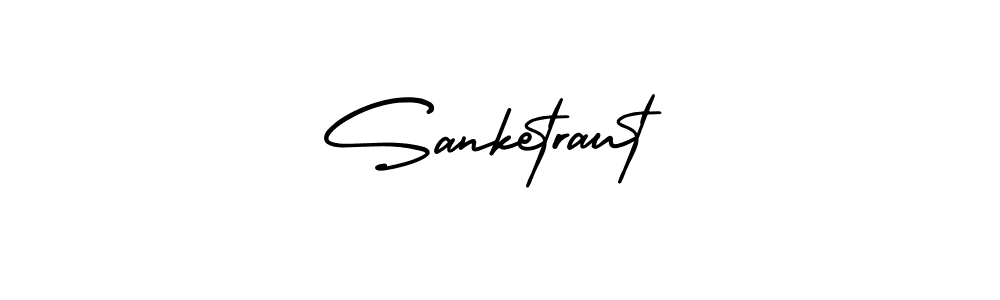 Sanketraut stylish signature style. Best Handwritten Sign (AmerikaSignatureDemo-Regular) for my name. Handwritten Signature Collection Ideas for my name Sanketraut. Sanketraut signature style 3 images and pictures png