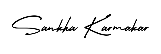 This is the best signature style for the Sankha Karmakar name. Also you like these signature font (AmerikaSignatureDemo-Regular). Mix name signature. Sankha Karmakar signature style 3 images and pictures png
