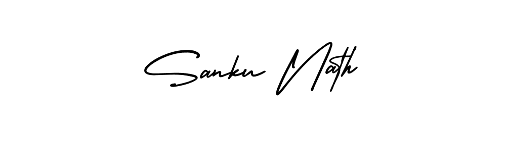How to make Sanku Nath signature? AmerikaSignatureDemo-Regular is a professional autograph style. Create handwritten signature for Sanku Nath name. Sanku Nath signature style 3 images and pictures png