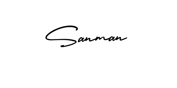 How to Draw Sanman signature style? AmerikaSignatureDemo-Regular is a latest design signature styles for name Sanman. Sanman signature style 3 images and pictures png