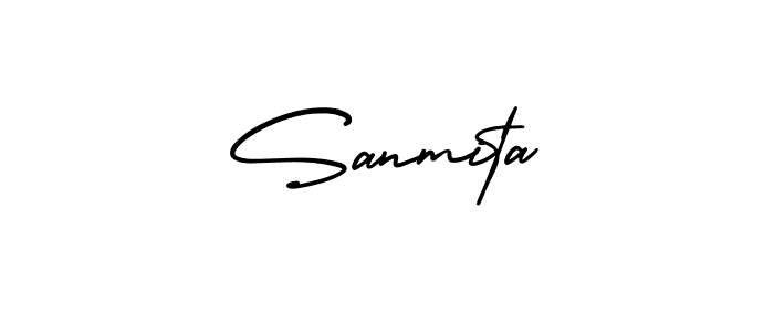 It looks lik you need a new signature style for name Sanmita. Design unique handwritten (AmerikaSignatureDemo-Regular) signature with our free signature maker in just a few clicks. Sanmita signature style 3 images and pictures png