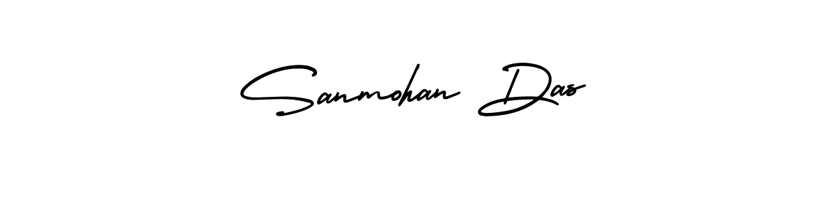 This is the best signature style for the Sanmohan Das name. Also you like these signature font (AmerikaSignatureDemo-Regular). Mix name signature. Sanmohan Das signature style 3 images and pictures png