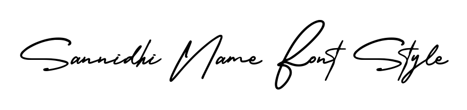 Practice writing Sannidhi Name Font Style with the flow of AmerikaSignatureDemo-Regular lettering. A fantastic source of inspiration for developing your personal signature style. Sannidhi Name Font Style signature style 3 images and pictures png