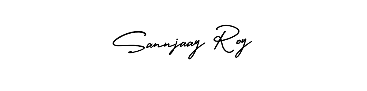 Make a short Sannjaay Roy signature style. Manage your documents anywhere anytime using AmerikaSignatureDemo-Regular. Create and add eSignatures, submit forms, share and send files easily. Sannjaay Roy signature style 3 images and pictures png