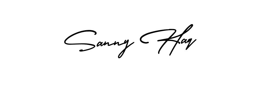 It looks lik you need a new signature style for name Sanny Haq. Design unique handwritten (AmerikaSignatureDemo-Regular) signature with our free signature maker in just a few clicks. Sanny Haq signature style 3 images and pictures png