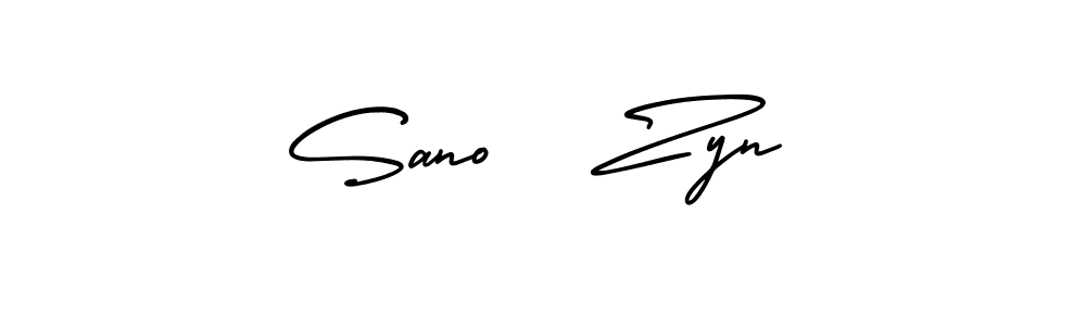 AmerikaSignatureDemo-Regular is a professional signature style that is perfect for those who want to add a touch of class to their signature. It is also a great choice for those who want to make their signature more unique. Get Sano   Zyn name to fancy signature for free. Sano   Zyn signature style 3 images and pictures png