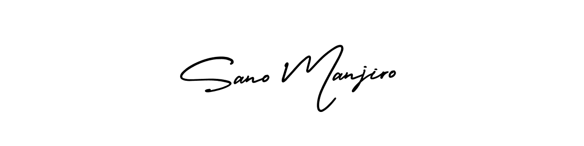 How to make Sano Manjiro name signature. Use AmerikaSignatureDemo-Regular style for creating short signs online. This is the latest handwritten sign. Sano Manjiro signature style 3 images and pictures png