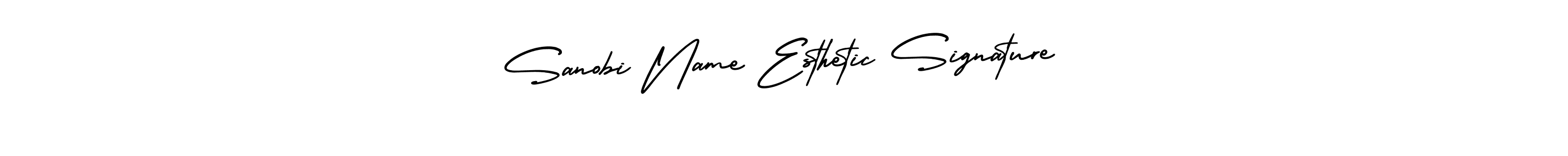 Also You can easily find your signature by using the search form. We will create Sanobi Name Esthetic Signature name handwritten signature images for you free of cost using AmerikaSignatureDemo-Regular sign style. Sanobi Name Esthetic Signature signature style 3 images and pictures png