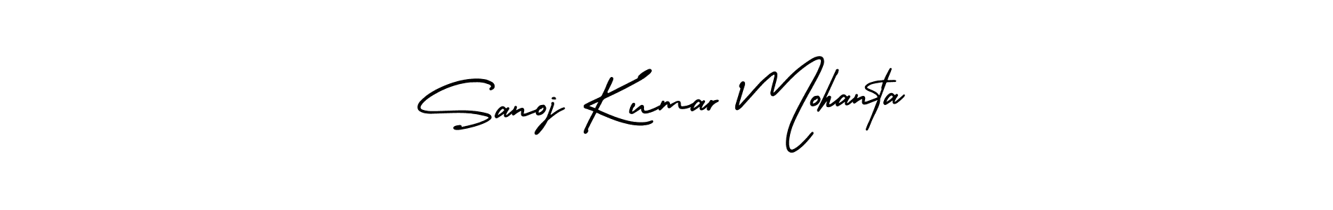 This is the best signature style for the Sanoj Kumar Mohanta name. Also you like these signature font (AmerikaSignatureDemo-Regular). Mix name signature. Sanoj Kumar Mohanta signature style 3 images and pictures png