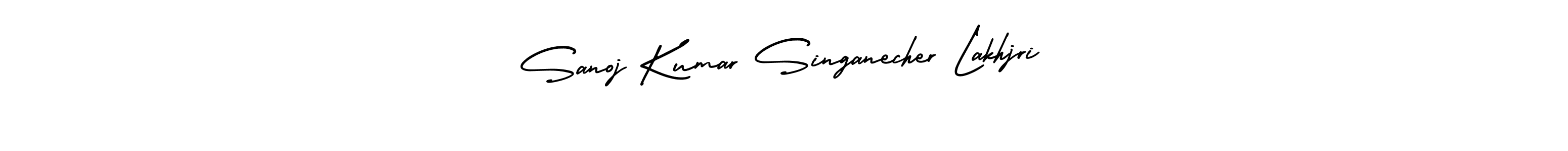 Create a beautiful signature design for name Sanoj Kumar Singanecher Lakhjri. With this signature (AmerikaSignatureDemo-Regular) fonts, you can make a handwritten signature for free. Sanoj Kumar Singanecher Lakhjri signature style 3 images and pictures png