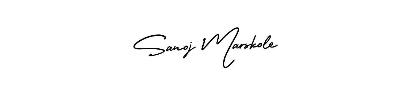 Use a signature maker to create a handwritten signature online. With this signature software, you can design (AmerikaSignatureDemo-Regular) your own signature for name Sanoj Marskole. Sanoj Marskole signature style 3 images and pictures png