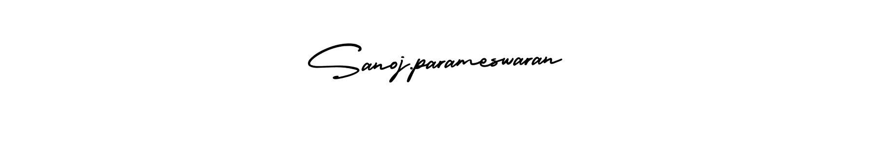 How to make Sanoj.parameswaran name signature. Use AmerikaSignatureDemo-Regular style for creating short signs online. This is the latest handwritten sign. Sanoj.parameswaran signature style 3 images and pictures png