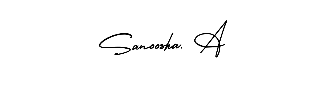 It looks lik you need a new signature style for name Sanoosha. A. Design unique handwritten (AmerikaSignatureDemo-Regular) signature with our free signature maker in just a few clicks. Sanoosha. A signature style 3 images and pictures png