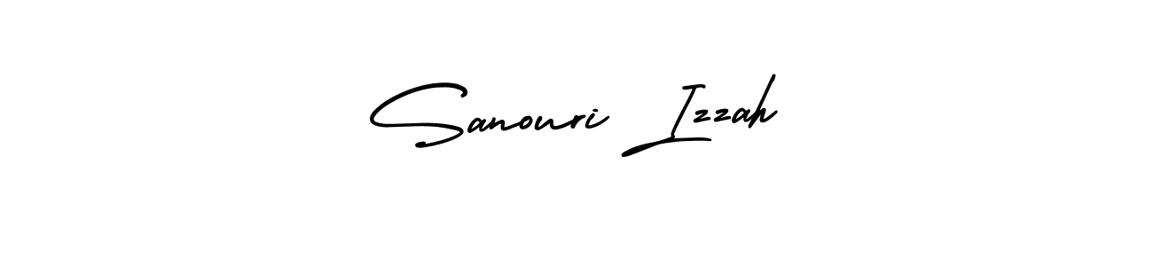 Use a signature maker to create a handwritten signature online. With this signature software, you can design (AmerikaSignatureDemo-Regular) your own signature for name Sanouri Izzah. Sanouri Izzah signature style 3 images and pictures png