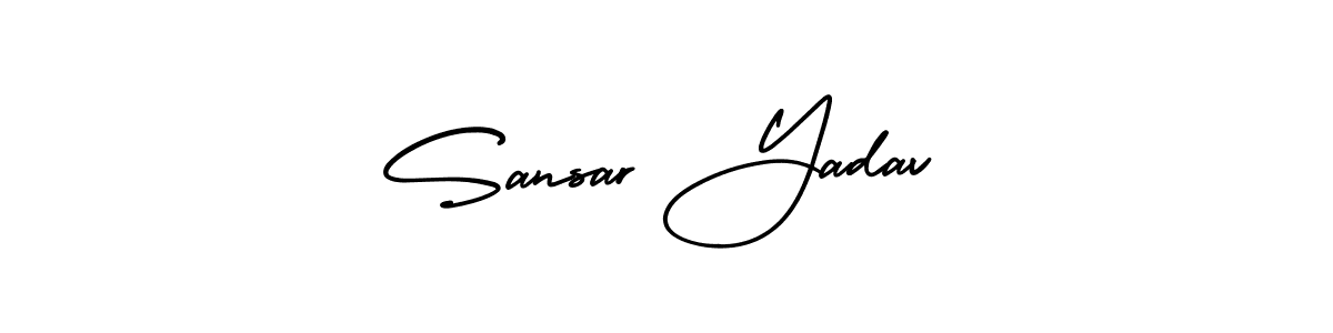 AmerikaSignatureDemo-Regular is a professional signature style that is perfect for those who want to add a touch of class to their signature. It is also a great choice for those who want to make their signature more unique. Get Sansar Yadav name to fancy signature for free. Sansar Yadav signature style 3 images and pictures png