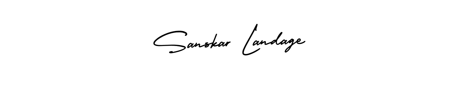 Create a beautiful signature design for name Sanskar Landage. With this signature (AmerikaSignatureDemo-Regular) fonts, you can make a handwritten signature for free. Sanskar Landage signature style 3 images and pictures png