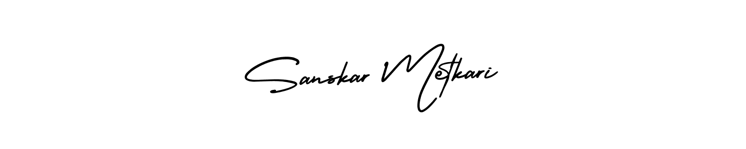 Design your own signature with our free online signature maker. With this signature software, you can create a handwritten (AmerikaSignatureDemo-Regular) signature for name Sanskar Metkari. Sanskar Metkari signature style 3 images and pictures png