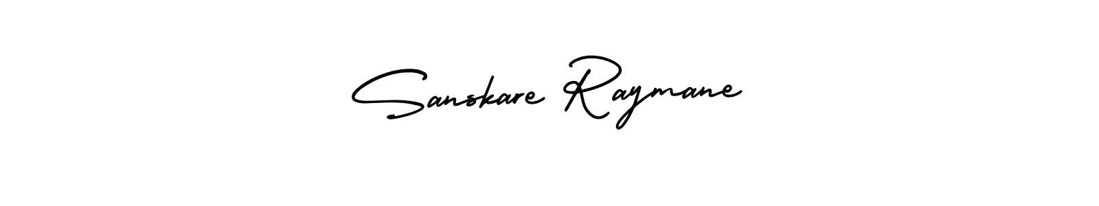 The best way (AmerikaSignatureDemo-Regular) to make a short signature is to pick only two or three words in your name. The name Sanskare Raymane include a total of six letters. For converting this name. Sanskare Raymane signature style 3 images and pictures png