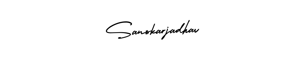 Create a beautiful signature design for name Sanskarjadhav. With this signature (AmerikaSignatureDemo-Regular) fonts, you can make a handwritten signature for free. Sanskarjadhav signature style 3 images and pictures png