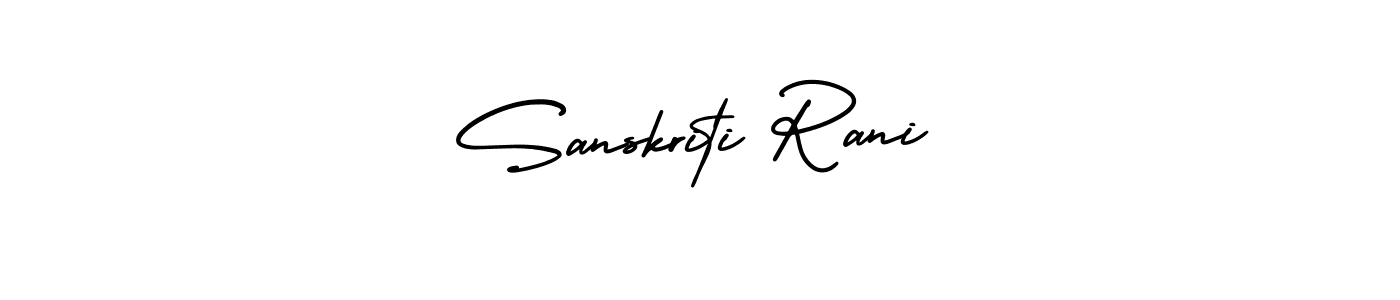 if you are searching for the best signature style for your name Sanskriti Rani. so please give up your signature search. here we have designed multiple signature styles  using AmerikaSignatureDemo-Regular. Sanskriti Rani signature style 3 images and pictures png