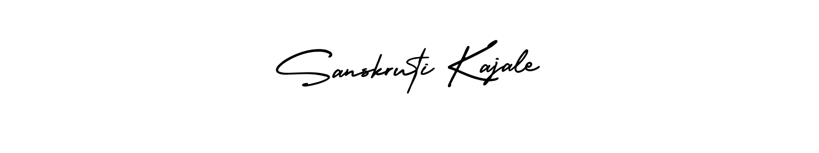 How to make Sanskruti Kajale name signature. Use AmerikaSignatureDemo-Regular style for creating short signs online. This is the latest handwritten sign. Sanskruti Kajale signature style 3 images and pictures png