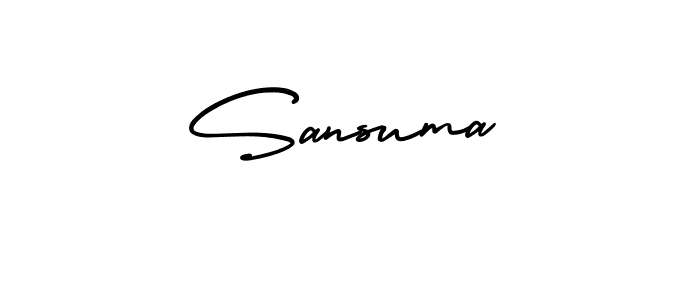 Design your own signature with our free online signature maker. With this signature software, you can create a handwritten (AmerikaSignatureDemo-Regular) signature for name Sansuma. Sansuma signature style 3 images and pictures png