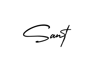 How to make Sant name signature. Use AmerikaSignatureDemo-Regular style for creating short signs online. This is the latest handwritten sign. Sant signature style 3 images and pictures png