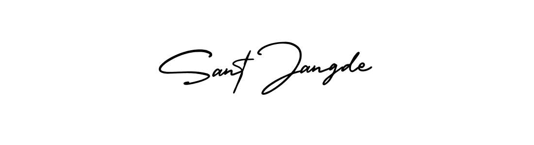 It looks lik you need a new signature style for name Sant Jangde. Design unique handwritten (AmerikaSignatureDemo-Regular) signature with our free signature maker in just a few clicks. Sant Jangde signature style 3 images and pictures png