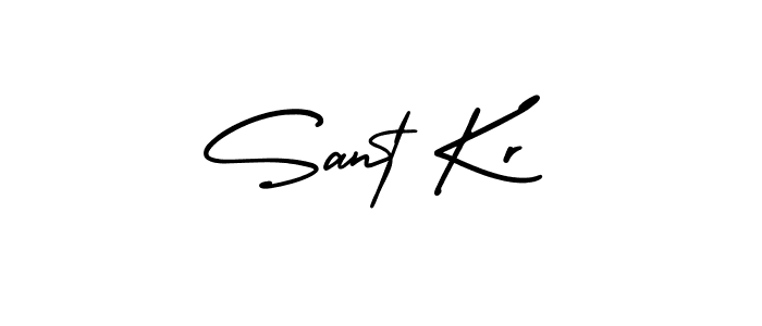 The best way (AmerikaSignatureDemo-Regular) to make a short signature is to pick only two or three words in your name. The name Sant Kr include a total of six letters. For converting this name. Sant Kr signature style 3 images and pictures png