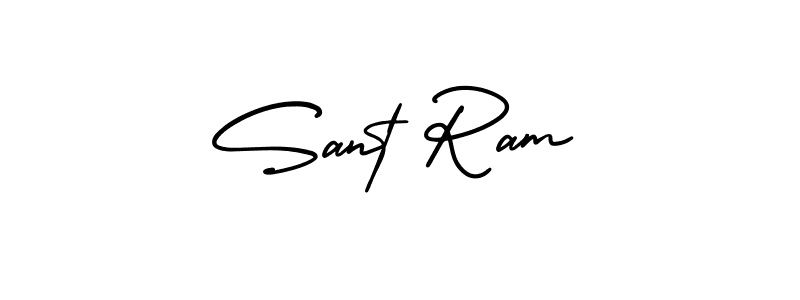 Sant Ram stylish signature style. Best Handwritten Sign (AmerikaSignatureDemo-Regular) for my name. Handwritten Signature Collection Ideas for my name Sant Ram. Sant Ram signature style 3 images and pictures png