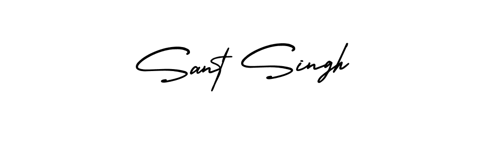 How to make Sant Singh name signature. Use AmerikaSignatureDemo-Regular style for creating short signs online. This is the latest handwritten sign. Sant Singh signature style 3 images and pictures png