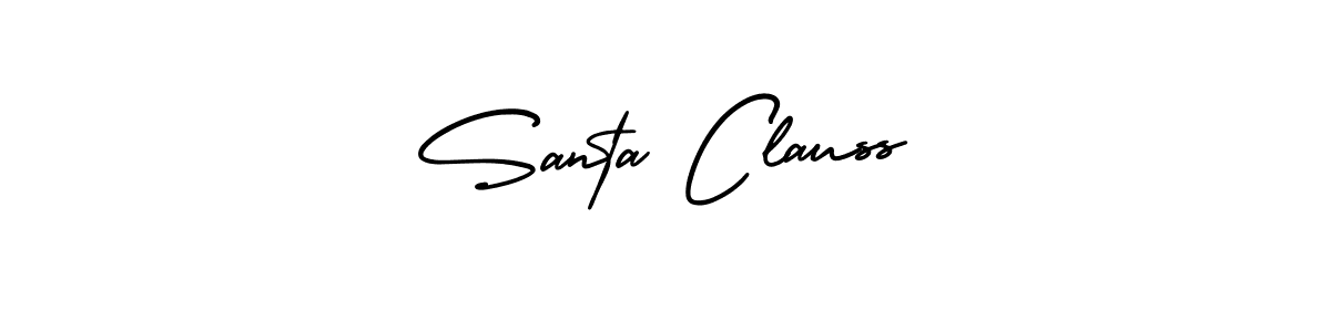 You should practise on your own different ways (AmerikaSignatureDemo-Regular) to write your name (Santa Clauss) in signature. don't let someone else do it for you. Santa Clauss signature style 3 images and pictures png