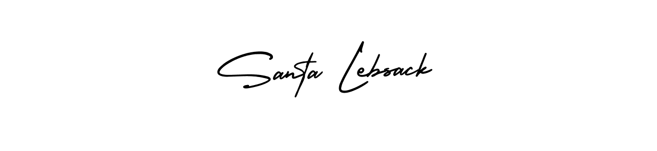 Also You can easily find your signature by using the search form. We will create Santa Lebsack name handwritten signature images for you free of cost using AmerikaSignatureDemo-Regular sign style. Santa Lebsack signature style 3 images and pictures png