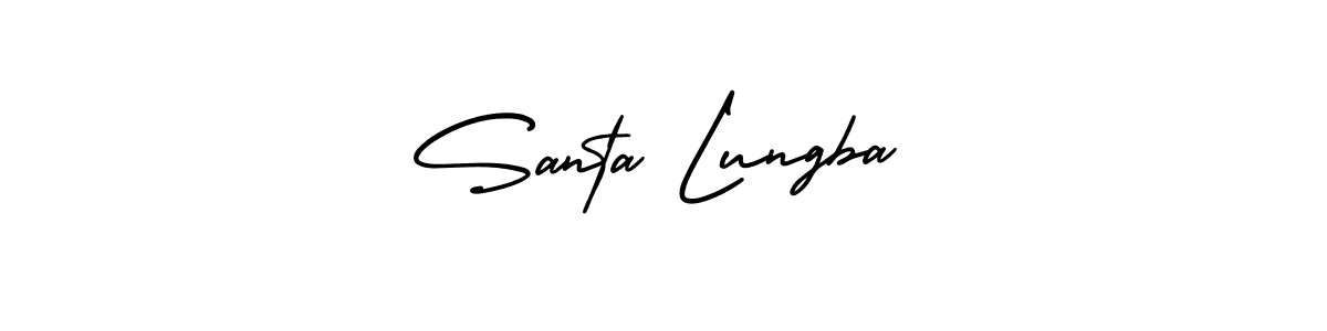 Create a beautiful signature design for name Santa Lungba. With this signature (AmerikaSignatureDemo-Regular) fonts, you can make a handwritten signature for free. Santa Lungba signature style 3 images and pictures png